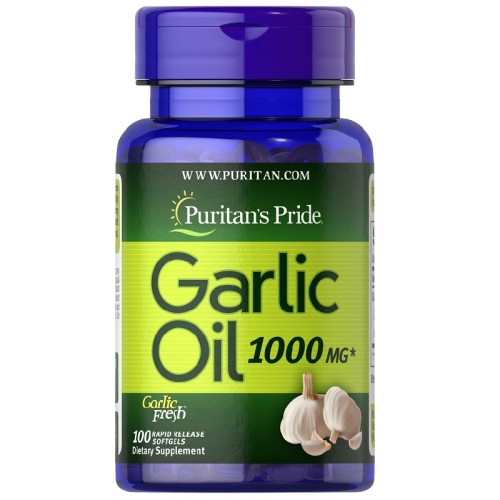 Puritans Pride Garlic Oil 1000 mg, 100 Softgels